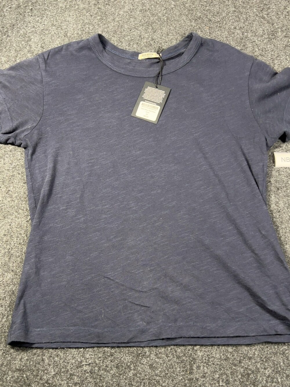 Buck Mason Dark Navy Slub Easy Crewneck Tee Mens XS NWI Msrp45 [NB15]